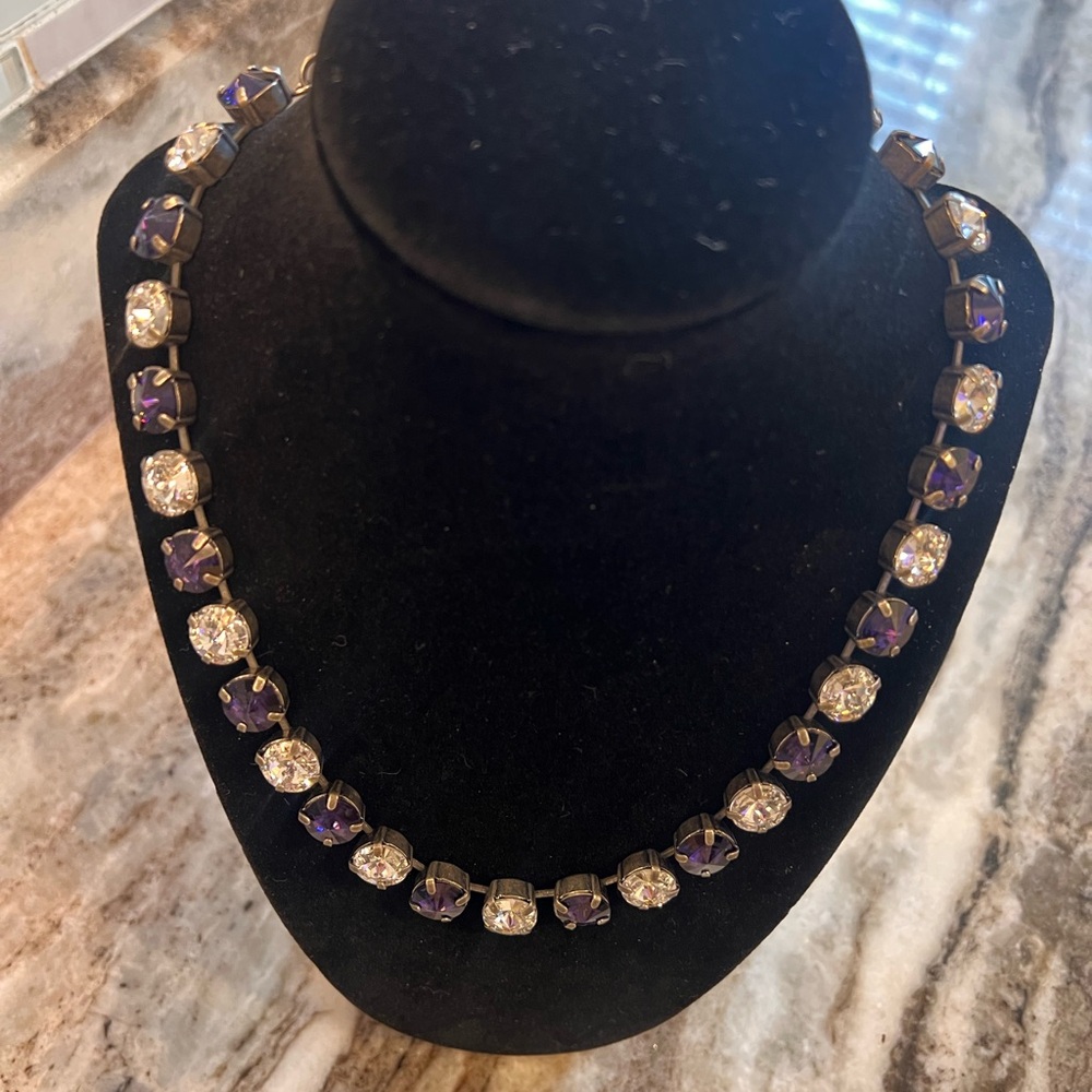 Elegant Purple and Silver Necklace